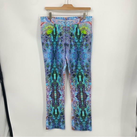 Alexis Low Rise straight Leg Pants - XS / S animal print psychedelic multicolor - Picture 1 of 9